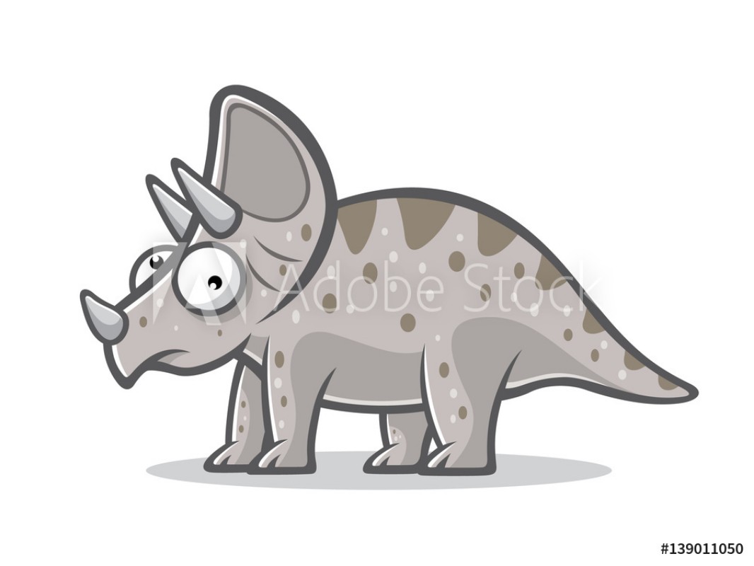 Bild på Cartoon Funny Triceratops